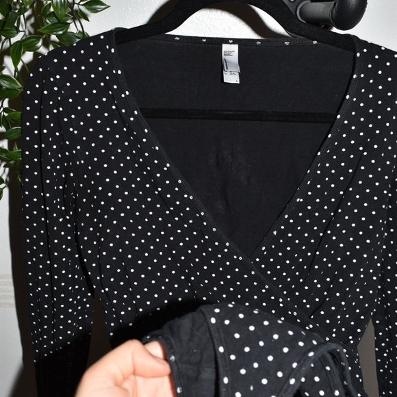 American Apparel Longsleeve Bodysuit Polka-dot - Picture 2 of 6